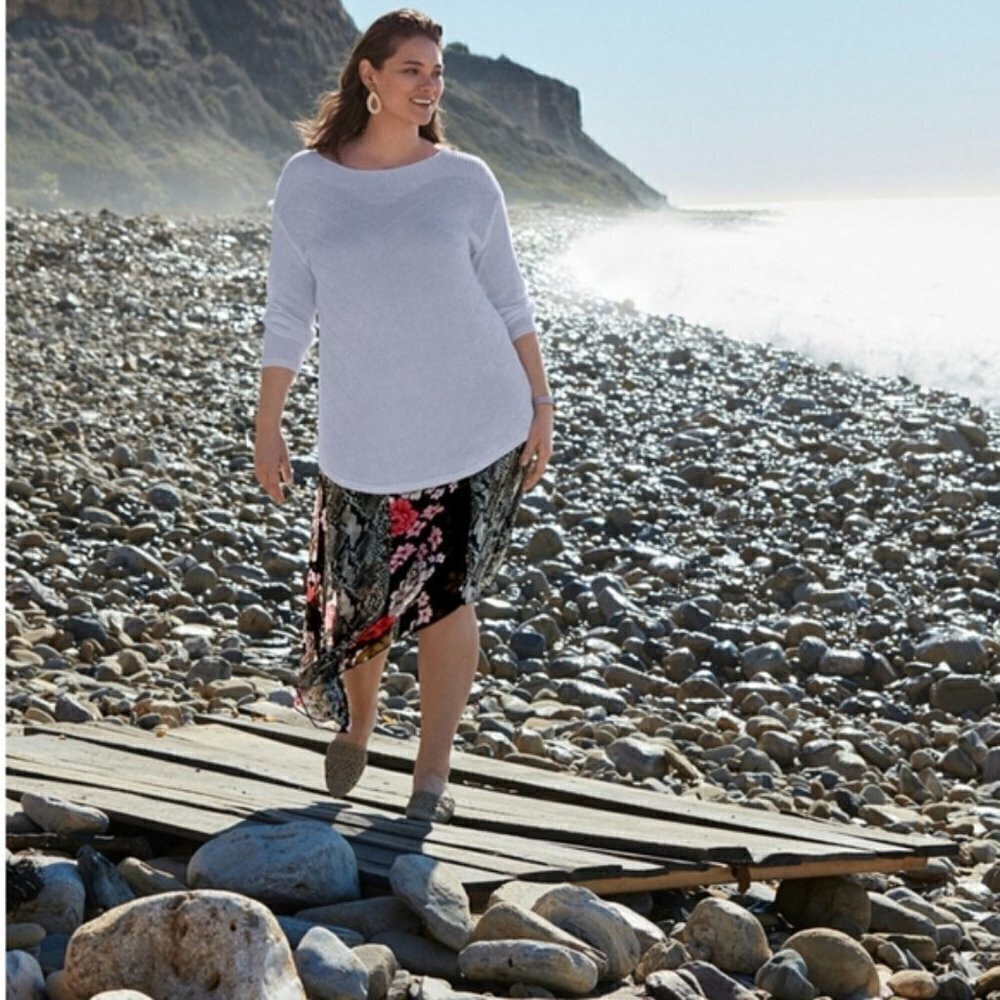 INC SKIRT PLUS SIZE 22W MIX PRINT FLORAL‎ SUMMER